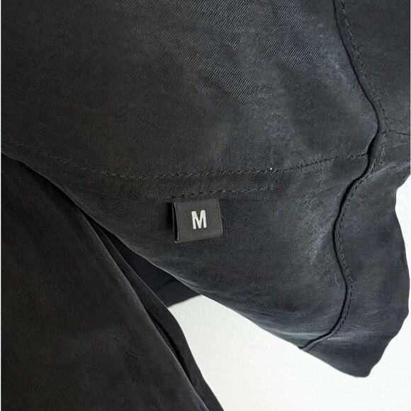 Yasemin Ozeri 2PC Set Black Liquid Butter Double-breasted Blazer M Dress Pants S - Picture 8 of 16